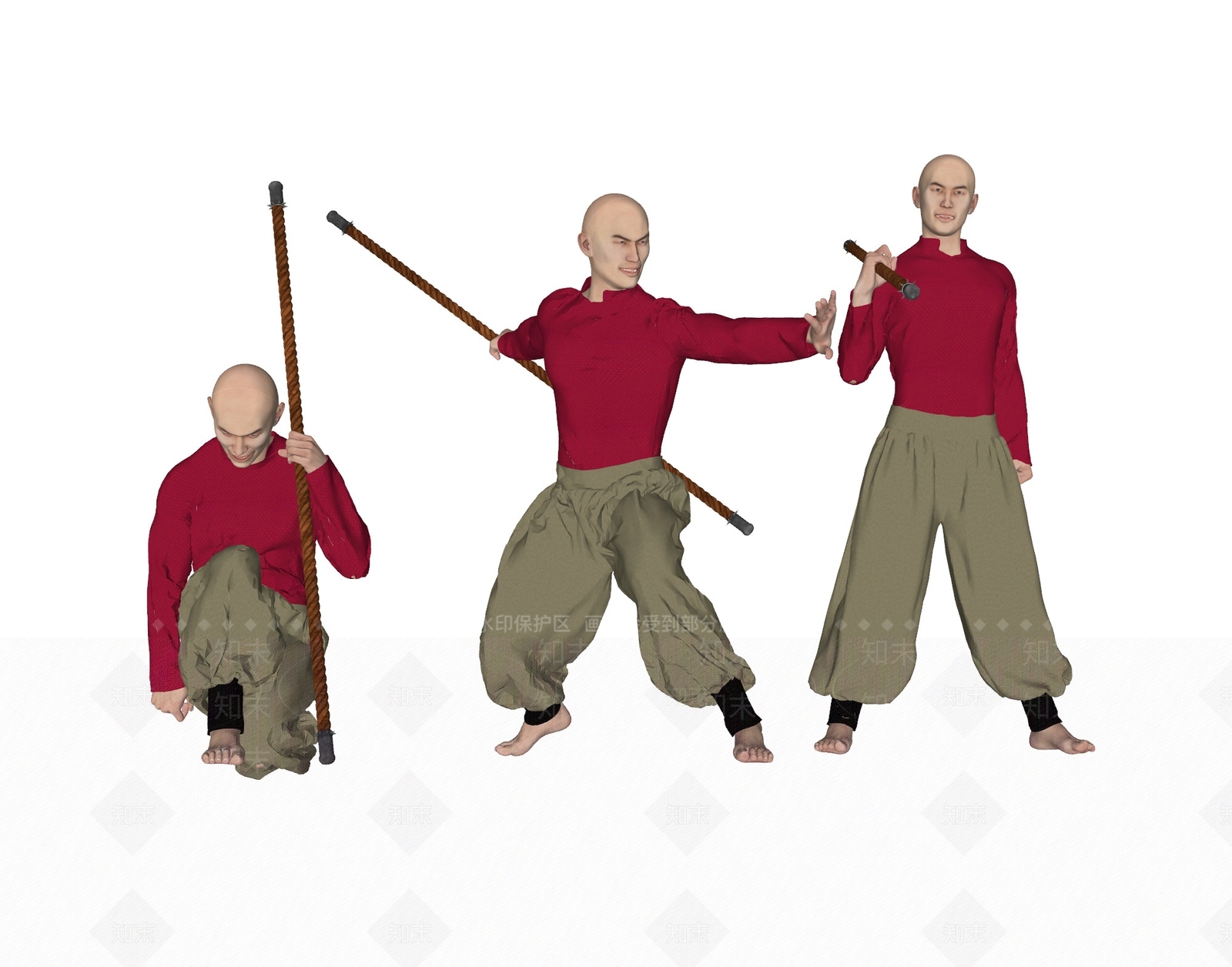 现代练武男人SU模型下载【ID:1106516471】