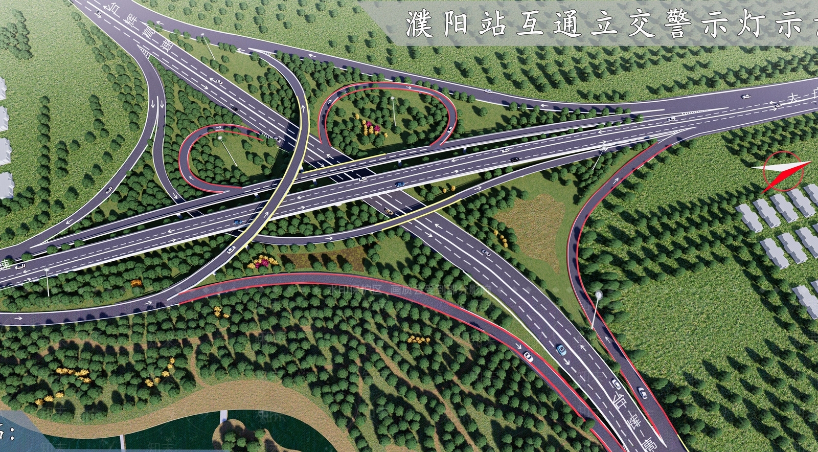 现代立交桥SU模型下载【ID:1106518558】