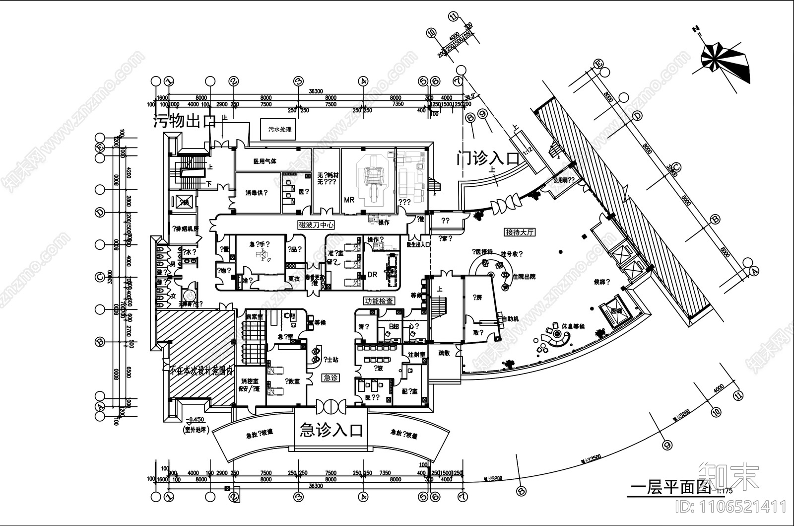 医院cad施工图下载【ID:1106521411】