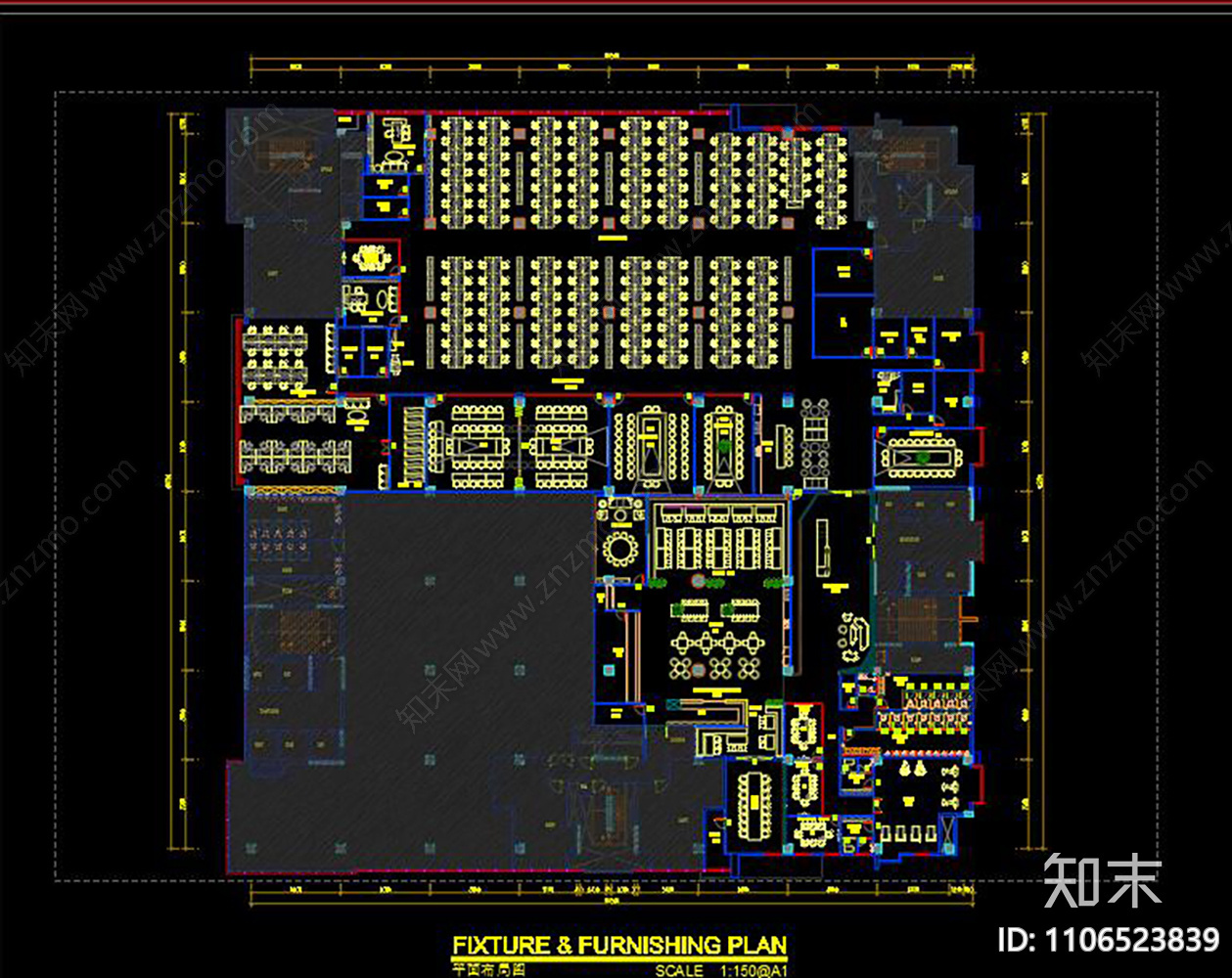 办公室CADcad施工图下载【ID:1106523839】