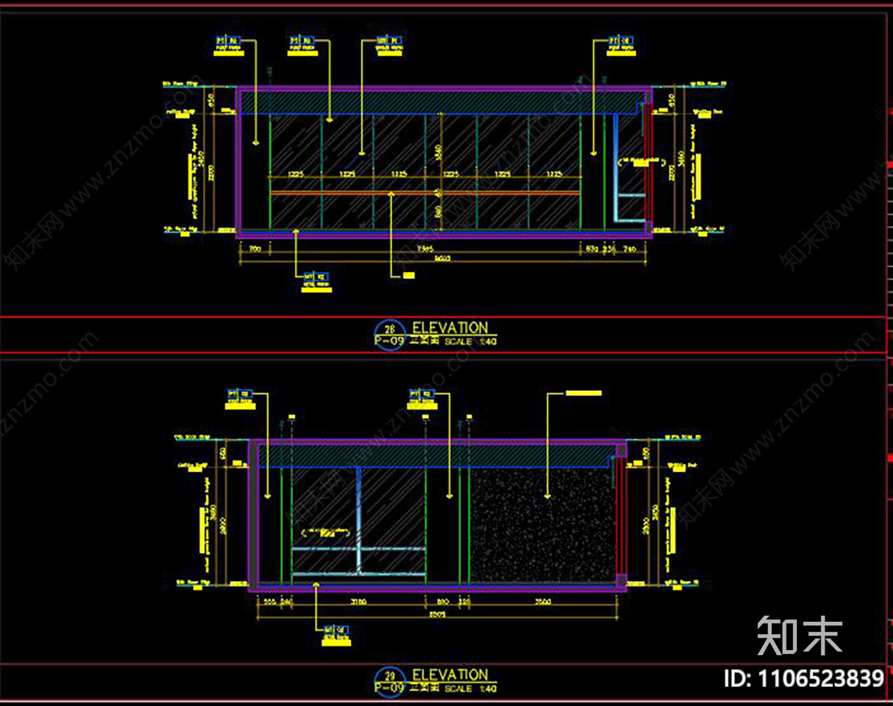 办公室CADcad施工图下载【ID:1106523839】