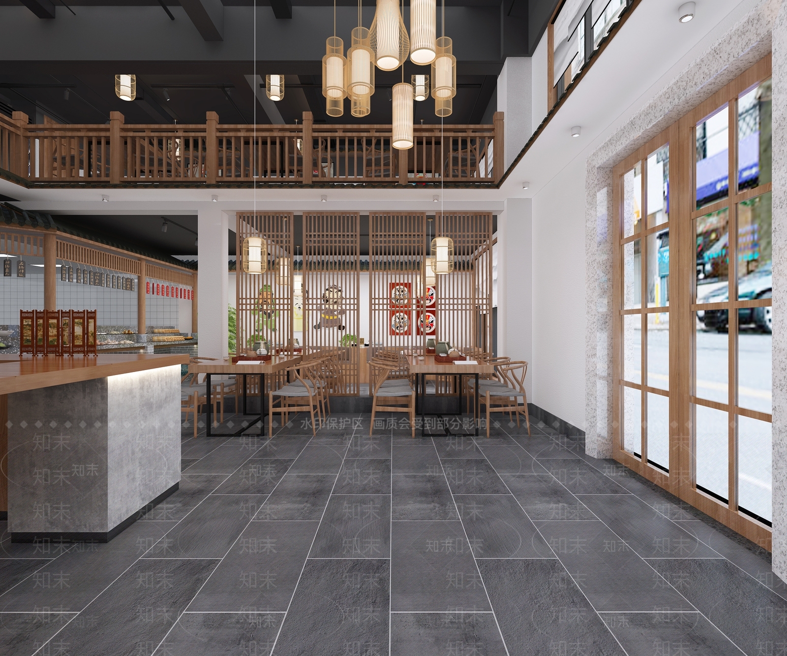 新中式火锅店3D模型下载【ID:1106527013】