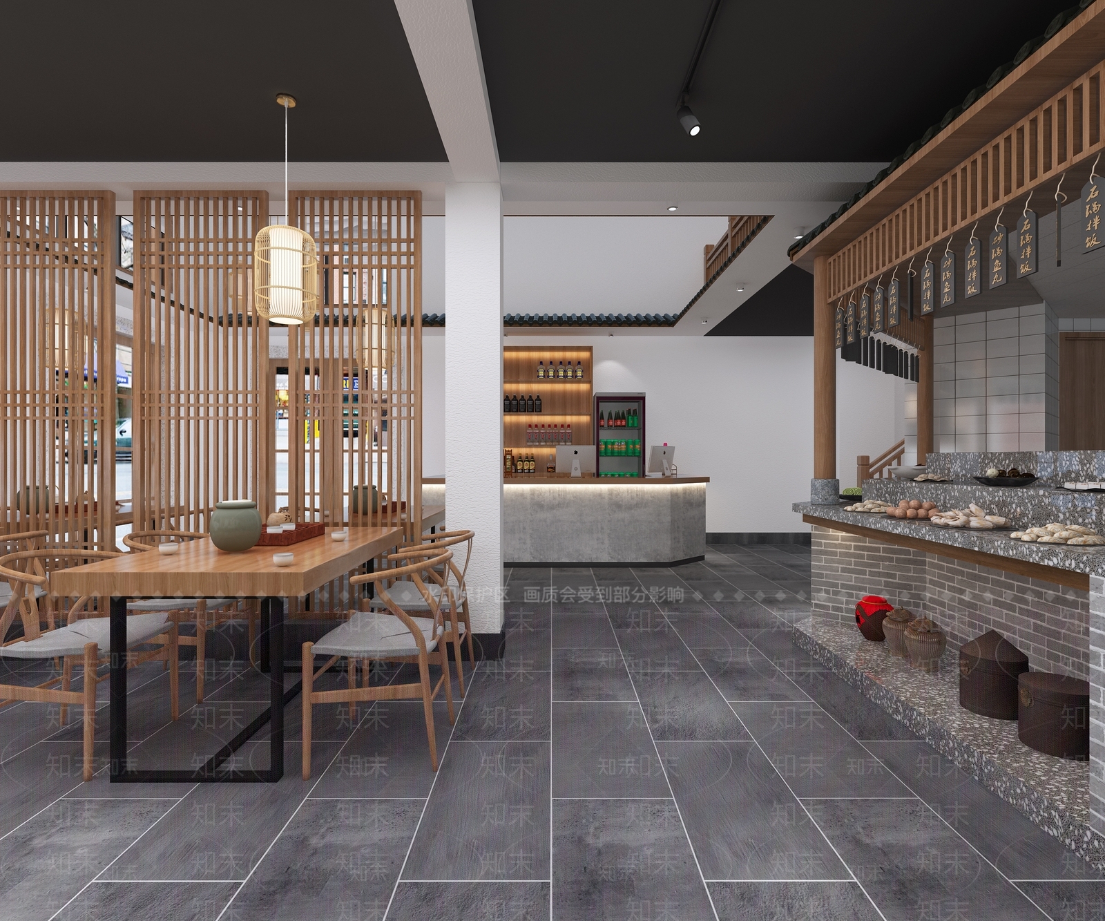 新中式火锅店3D模型下载【ID:1106527013】