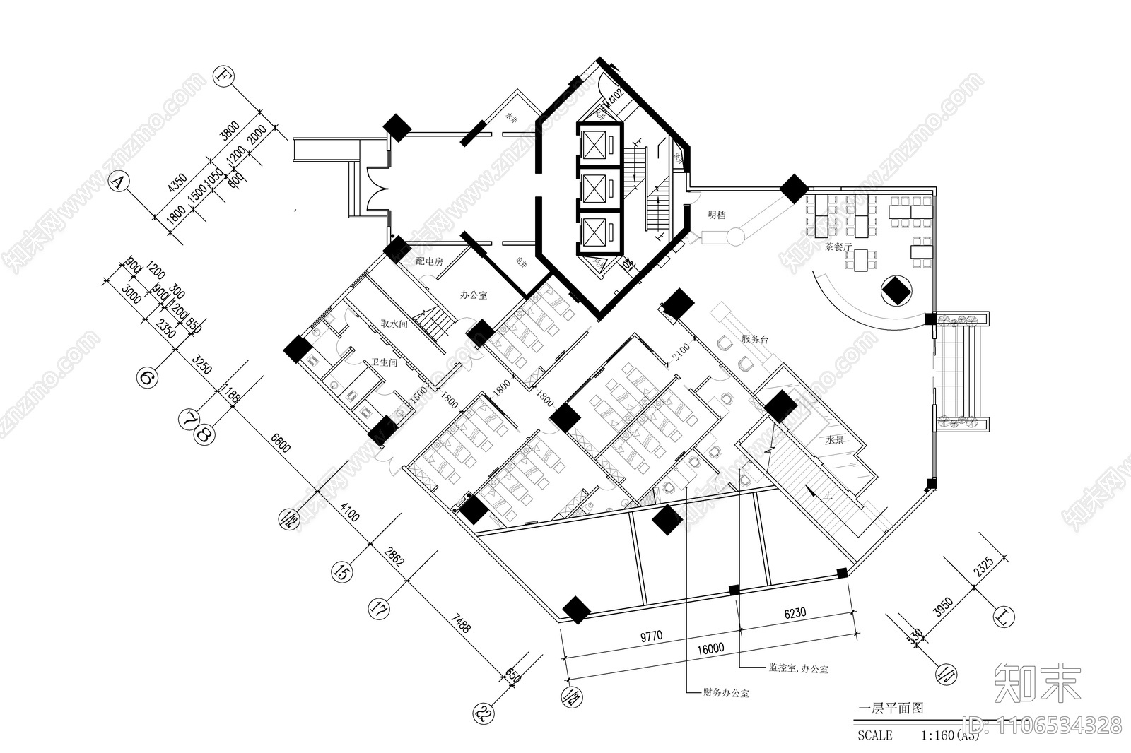 北海道足浴理疗会所cad施工图下载【ID:1106534328】