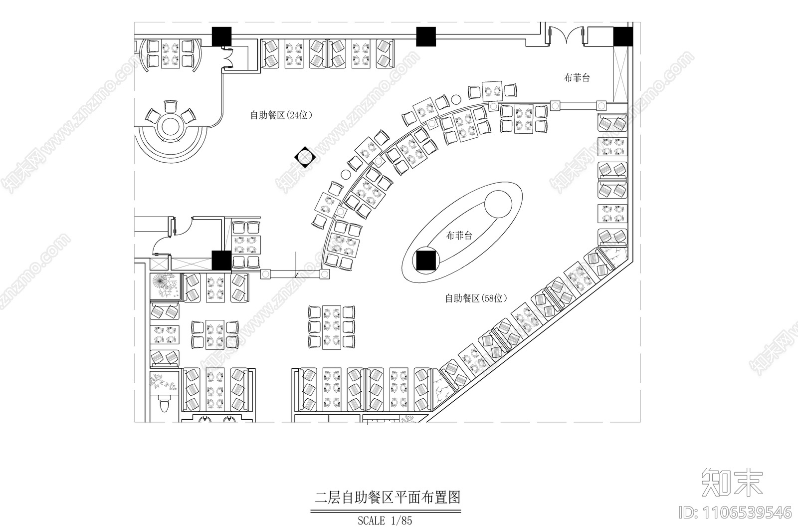 千巡水会休闲会所cad施工图下载【ID:1106539546】