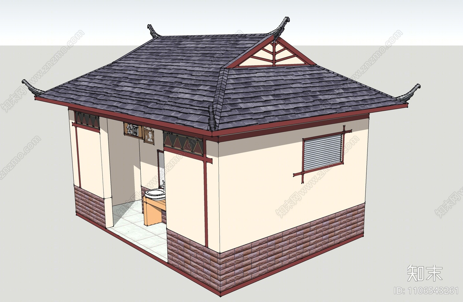 东南亚公共厕所SU模型下载【ID:1106543261】