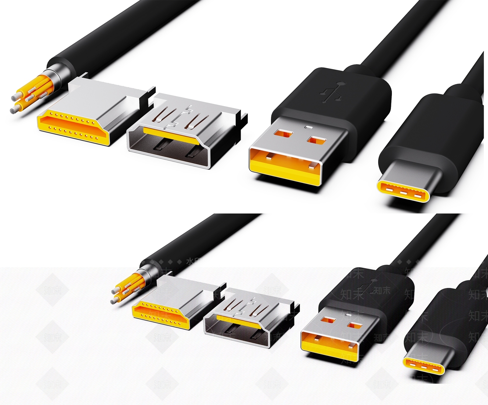 现代数据线接头3D模型下载【ID:1106544619】