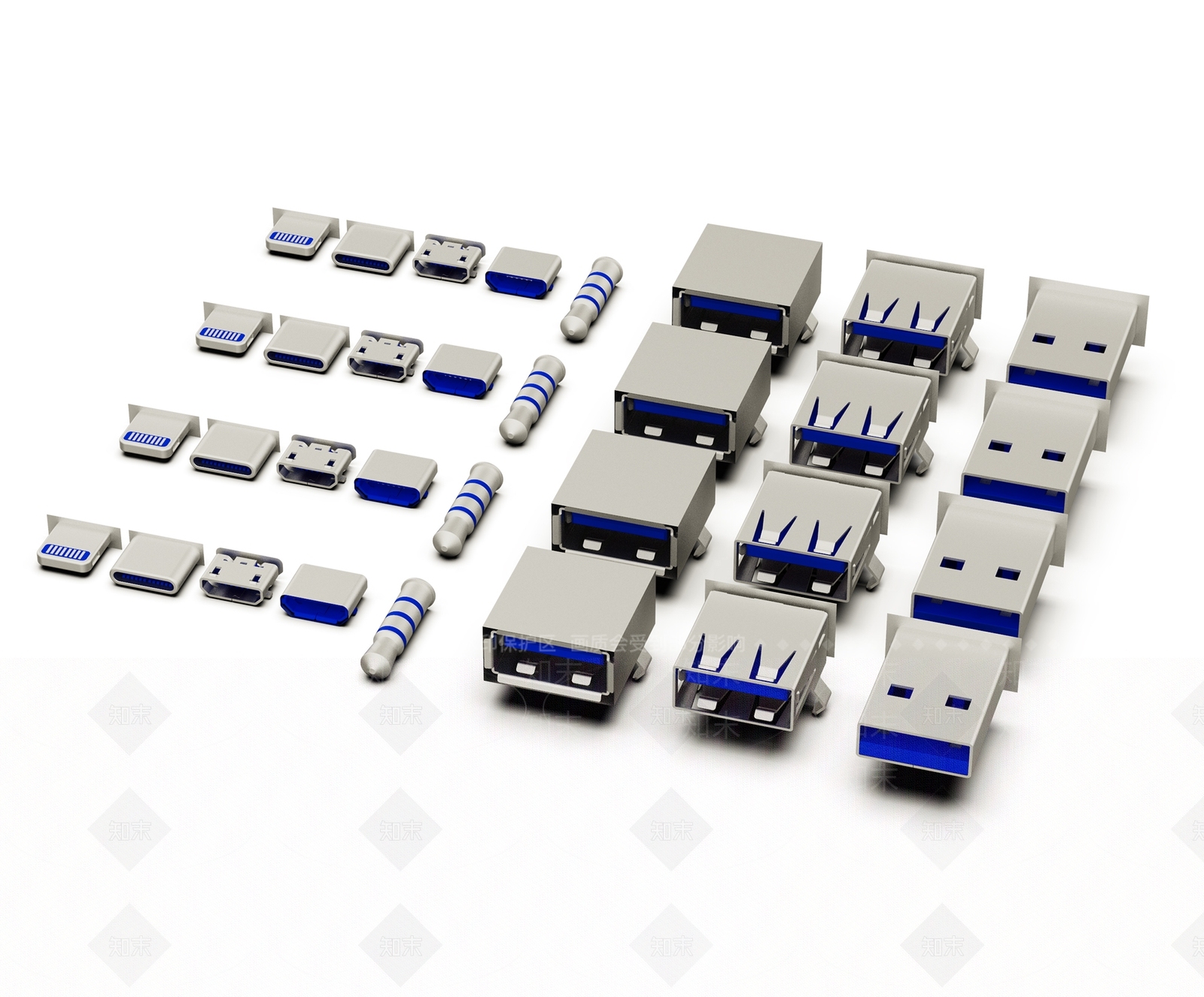 现代数据线接口3D模型下载【ID:1106547629】