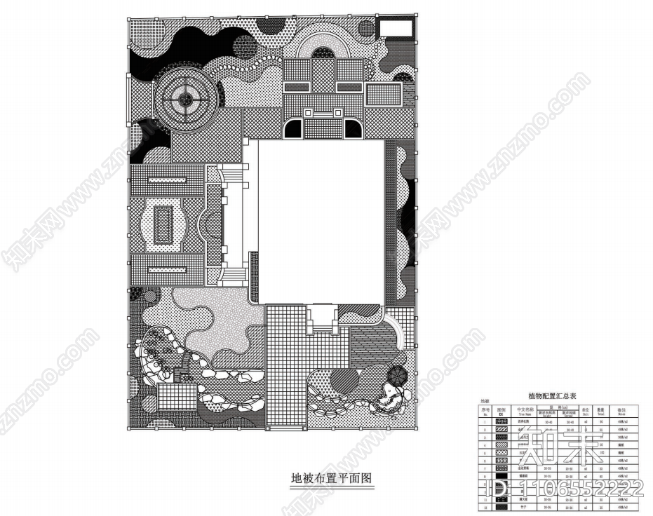 庭院景观cad施工图下载【ID:1106552222】