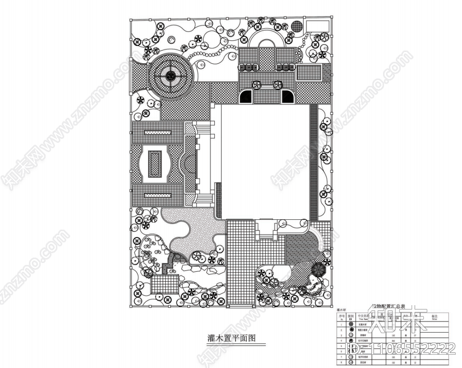 庭院景观cad施工图下载【ID:1106552222】