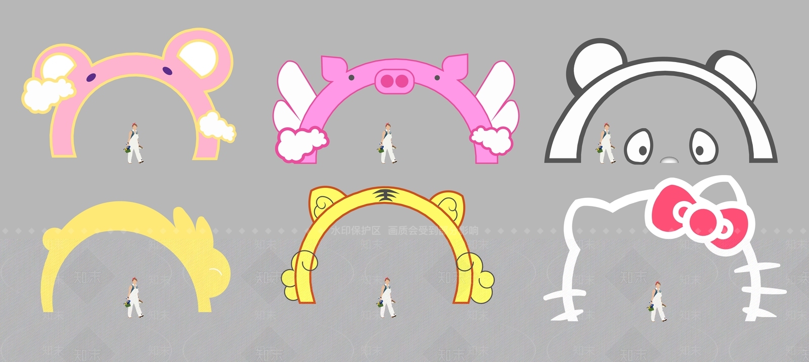 现代风格动物大口大门SU模型下载【ID:1106649092】