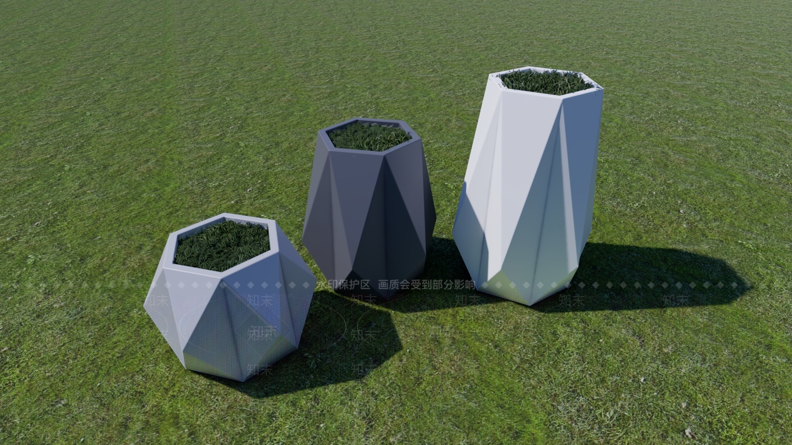 现代花钵花坛SU模型下载【ID:1106556123】