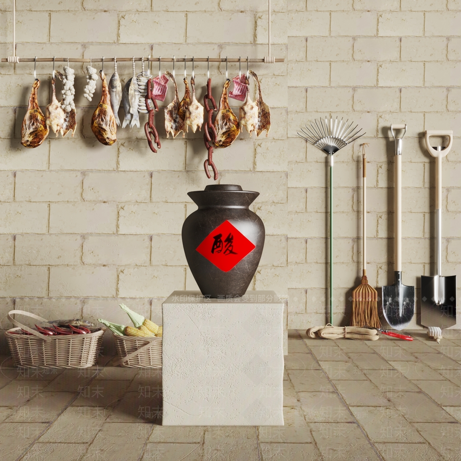 腊鱼3D模型下载【ID:1106558530】