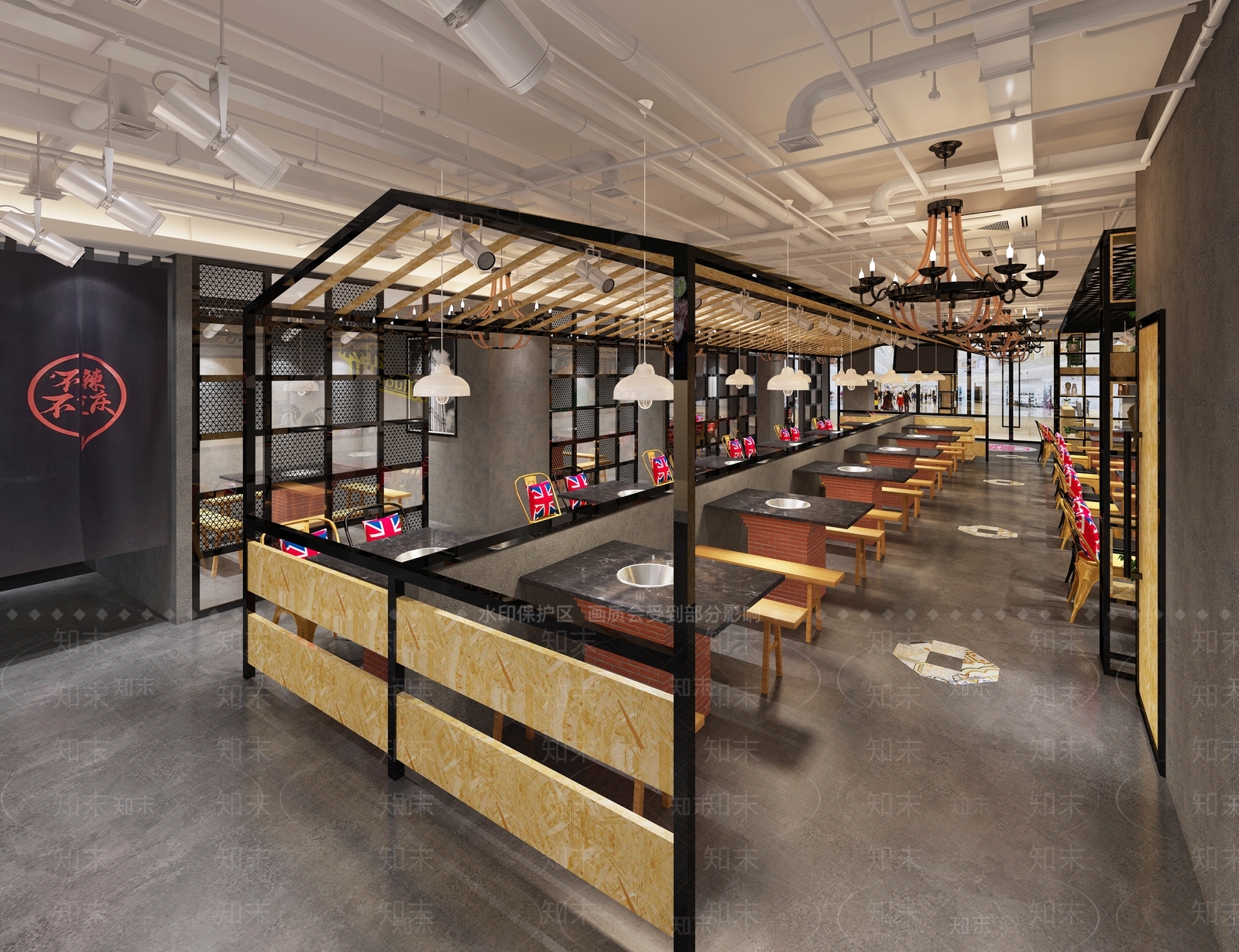 工业风火锅店3D模型下载【ID:1106562931】
