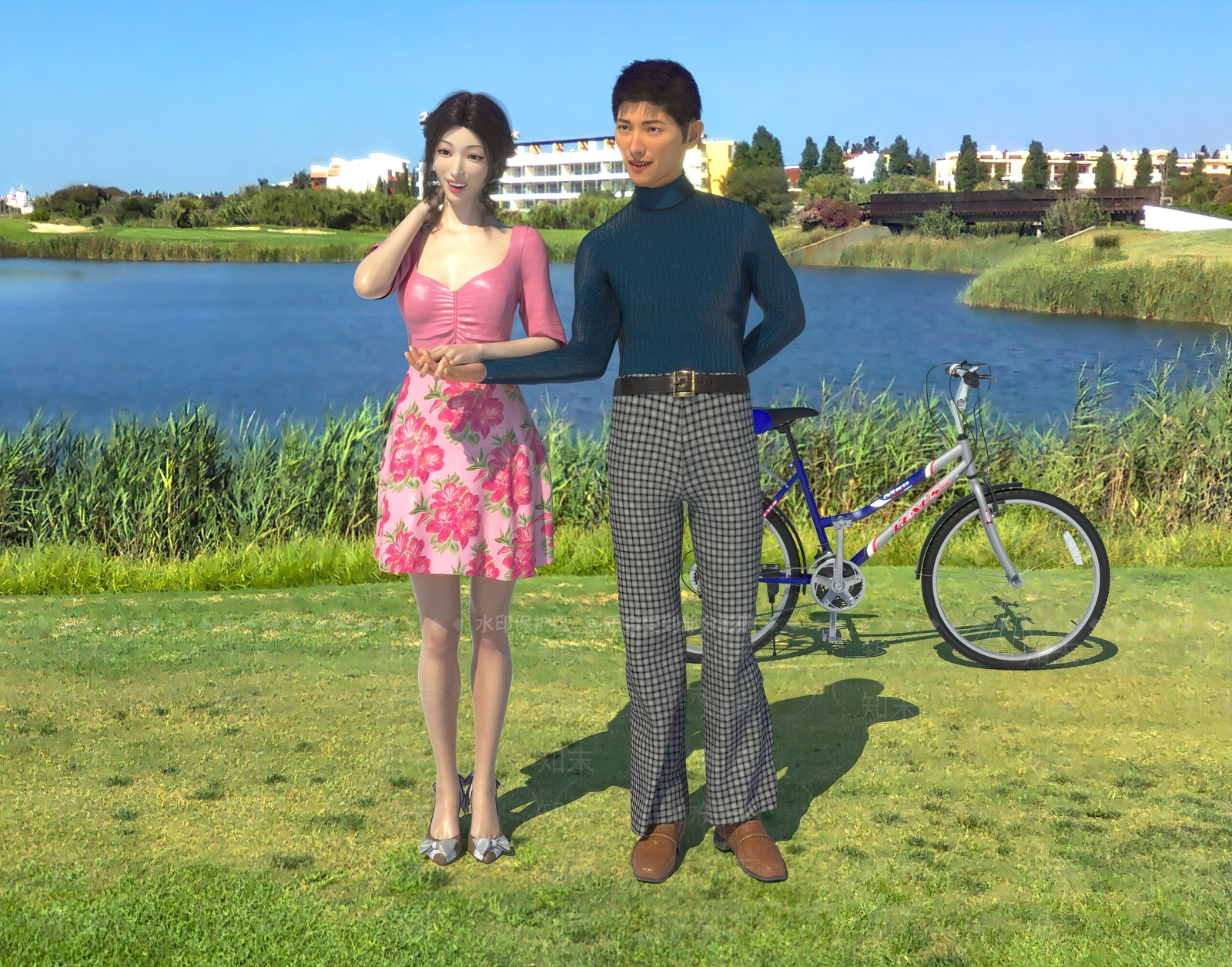 现代情侣3D模型下载【ID:1106571389】