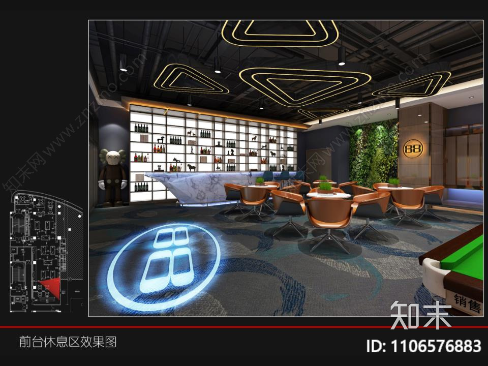 台球图纸cad施工图下载【ID:1106576883】