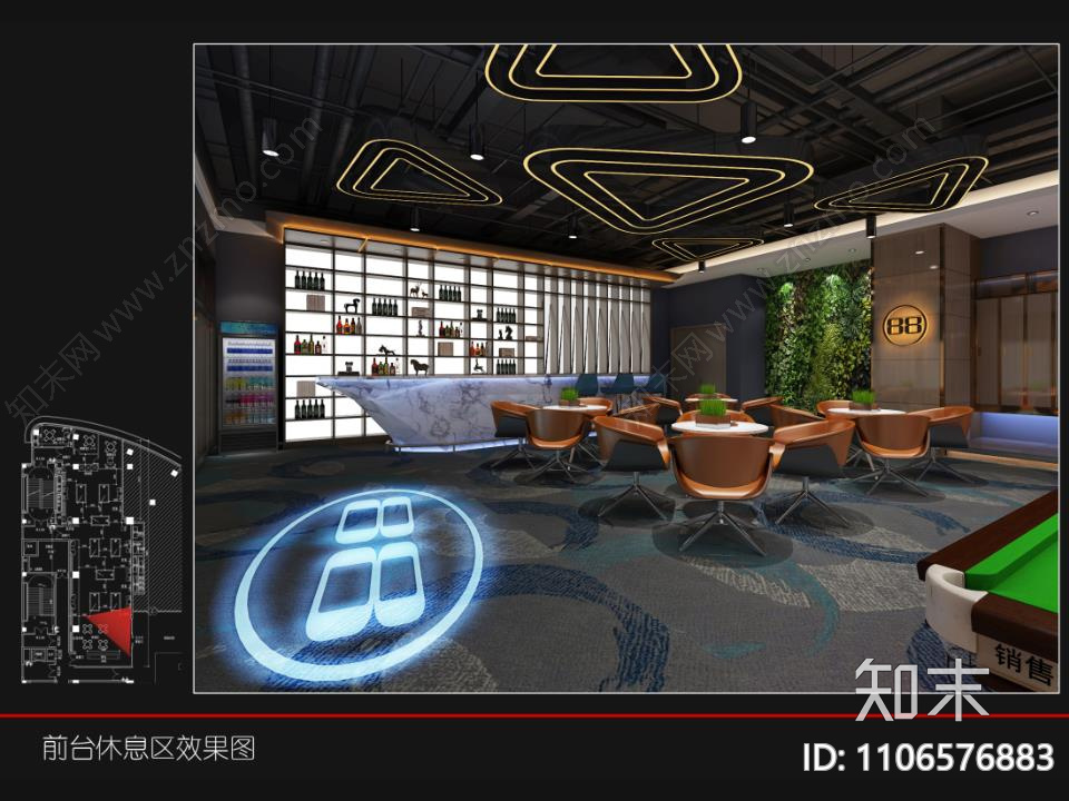 台球图纸cad施工图下载【ID:1106576883】