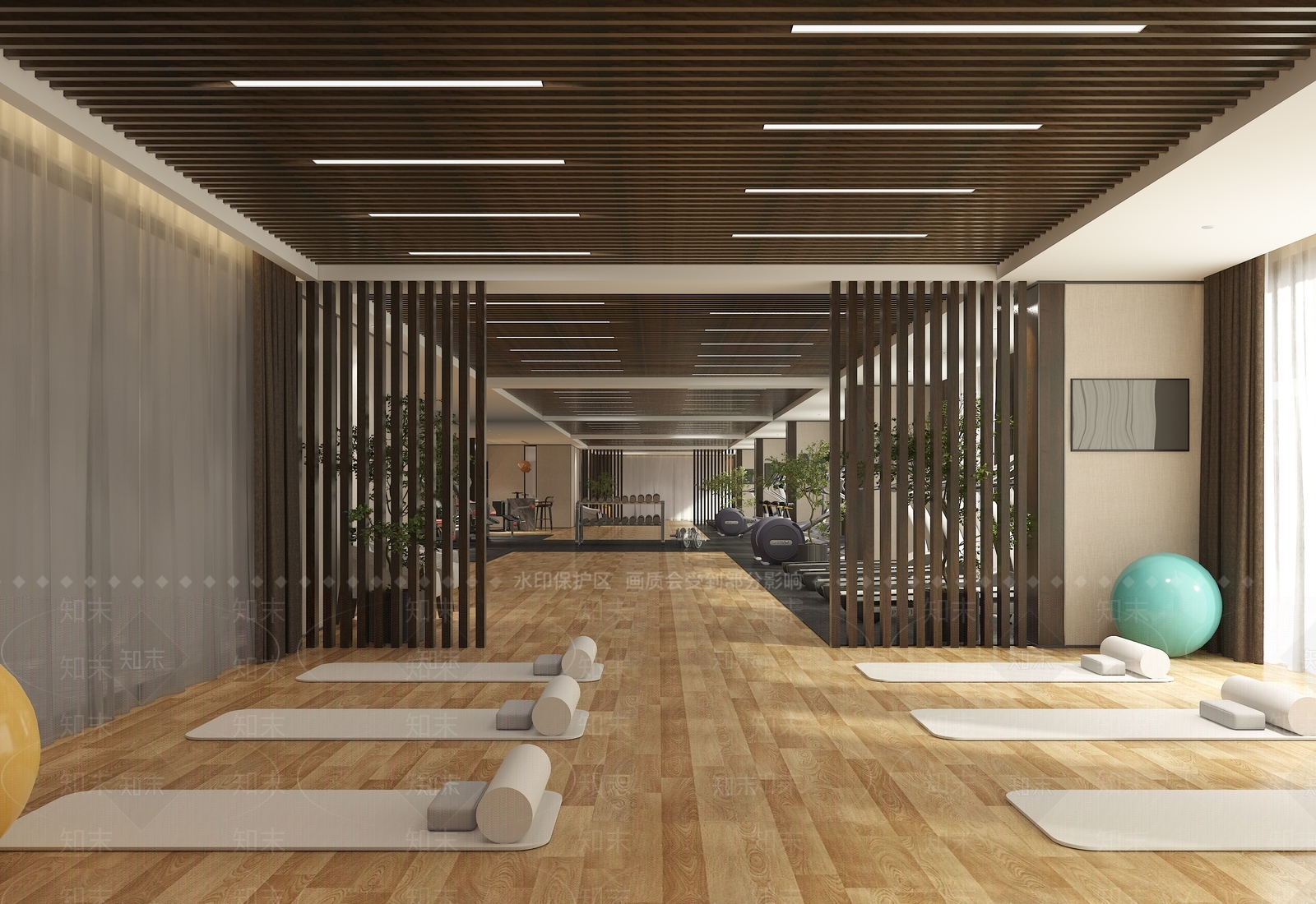 现代健身房SU模型下载【ID:1106584426】