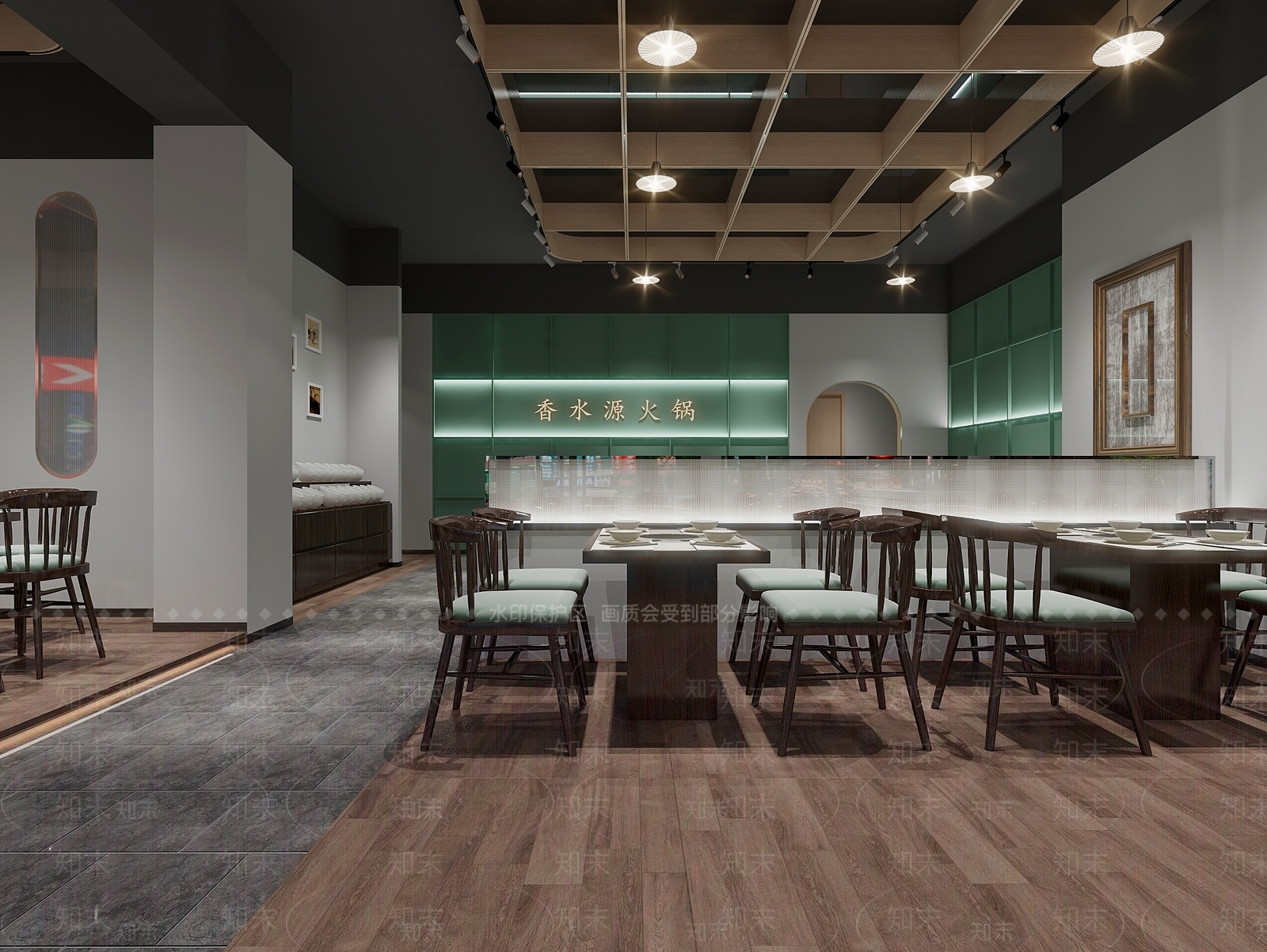 工业风火锅店3D模型下载【ID:1106586439】