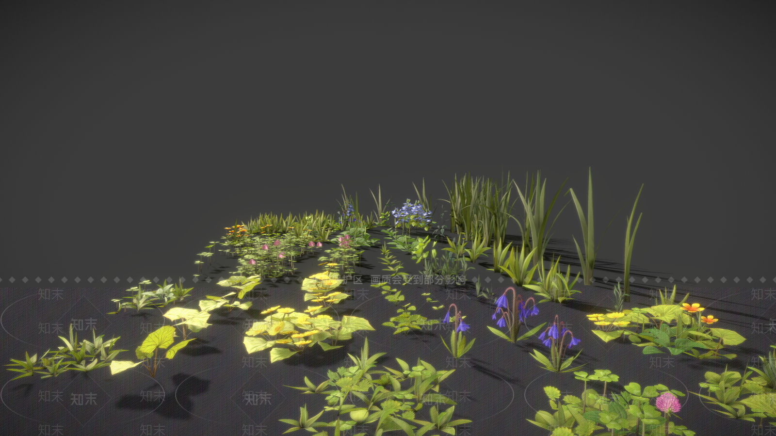 现代花草组合3D模型下载【ID:1106587801】