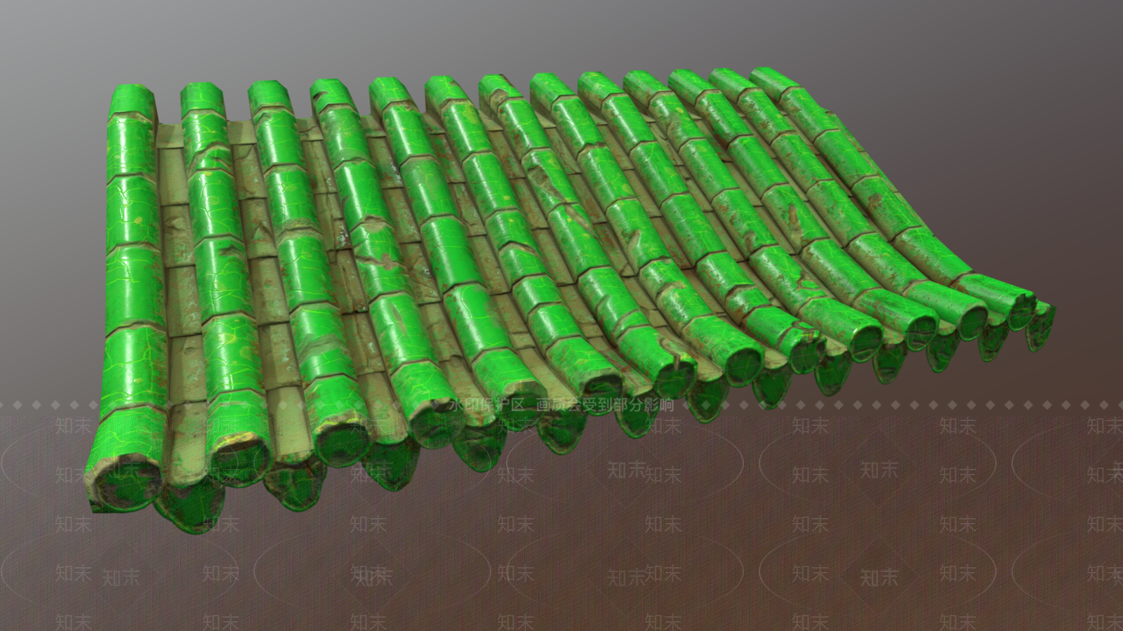 中式琉璃瓦屋顶3D模型下载【ID:1106591113】