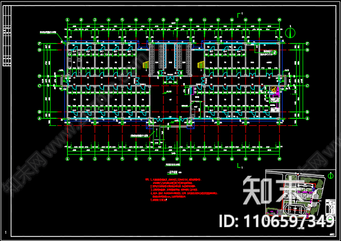 学生公寓建筑设计施工图cad施工图下载【ID:1106597349】