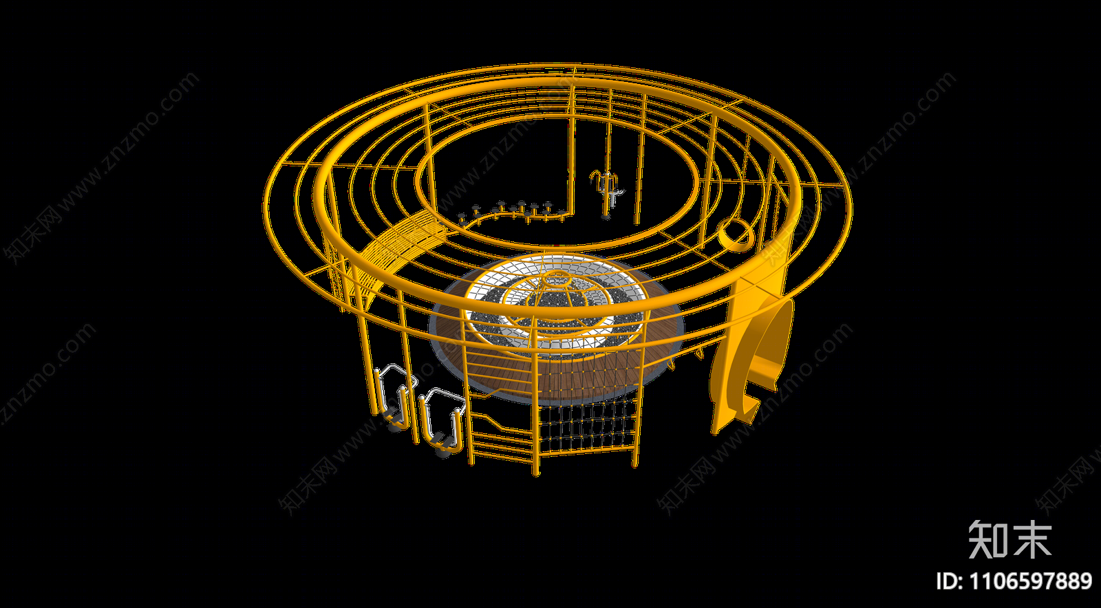 现代大区儿童器材SU模型下载【ID:1106597889】