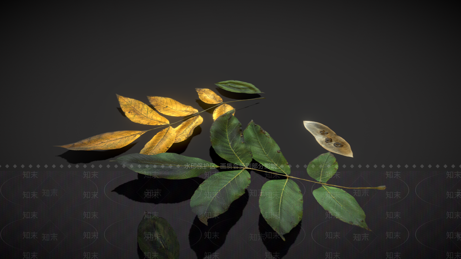 现代树叶3D模型下载【ID:1106599533】