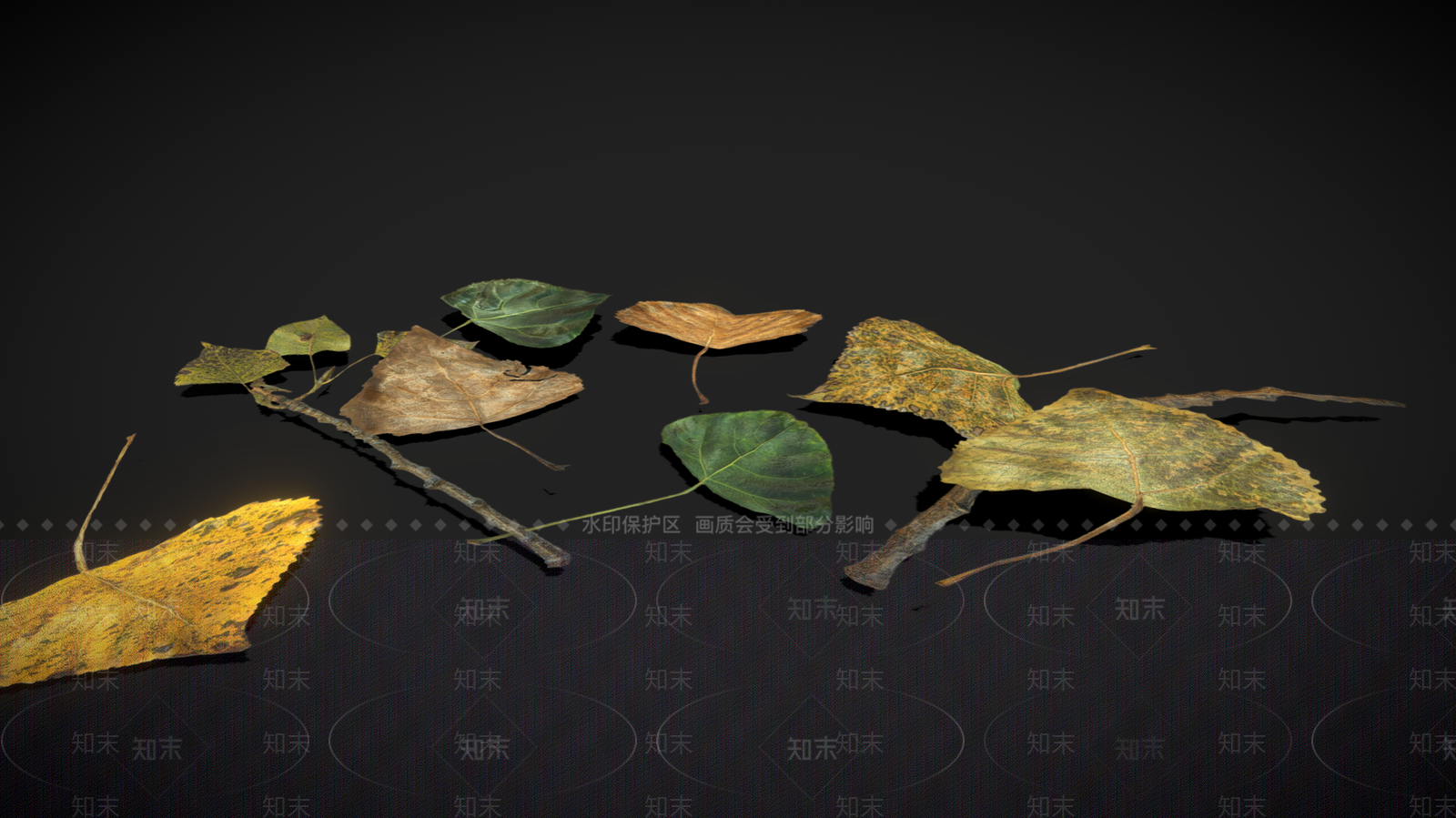 现代树叶3D模型下载【ID:1106599702】