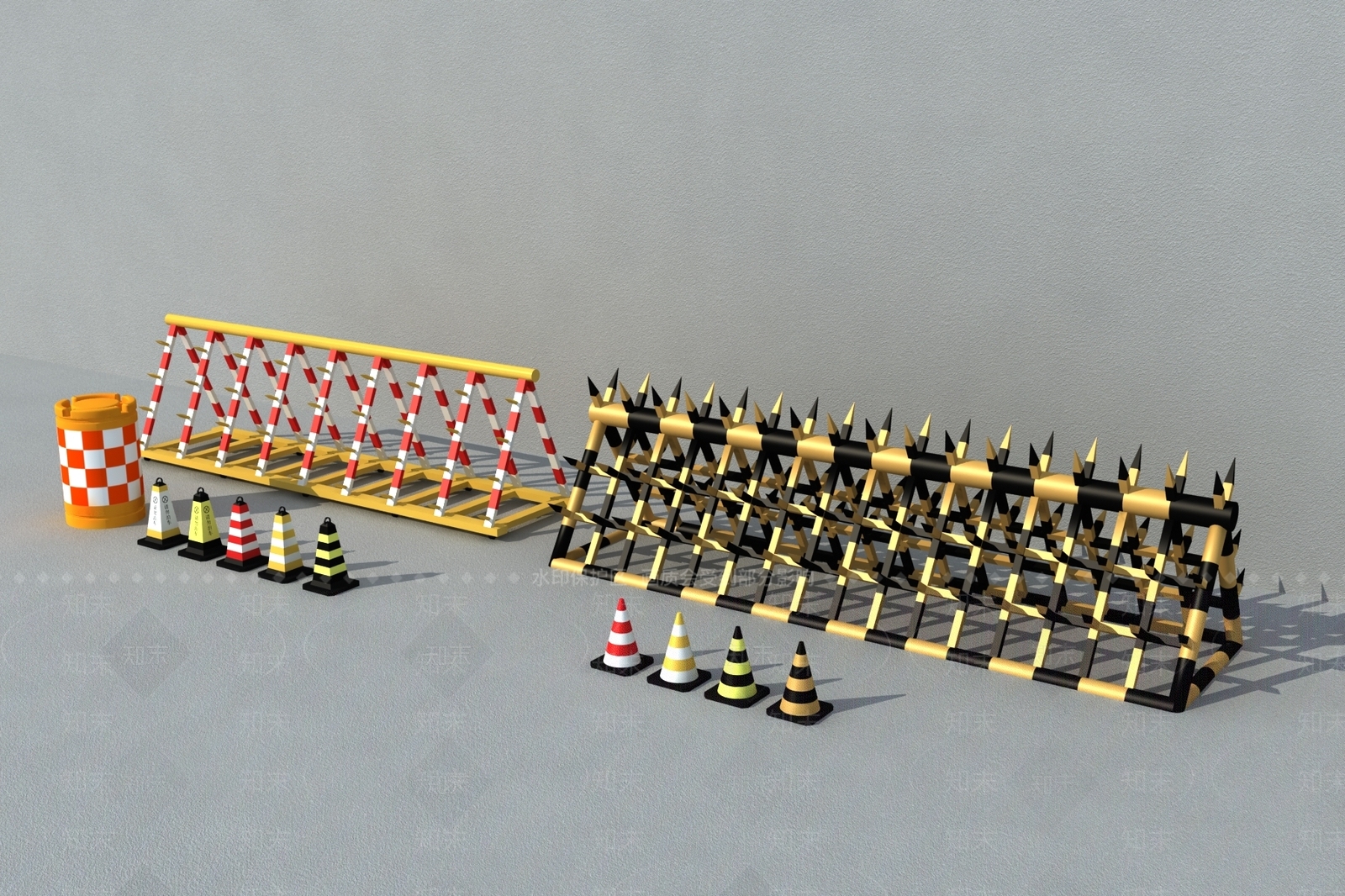 现代拒马3D模型下载【ID:1106603489】