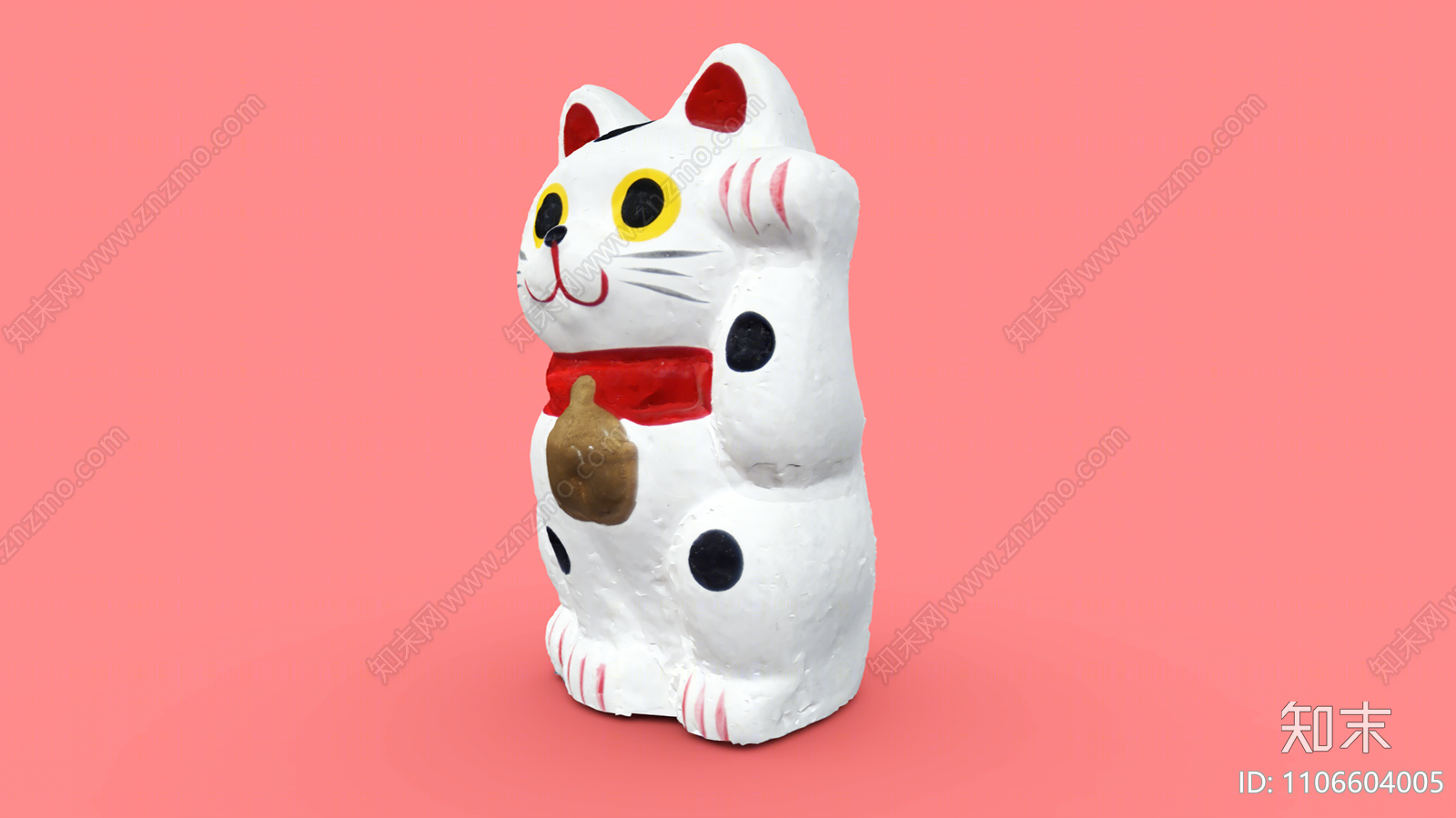 现代招财猫3D模型下载【ID:1106604005】