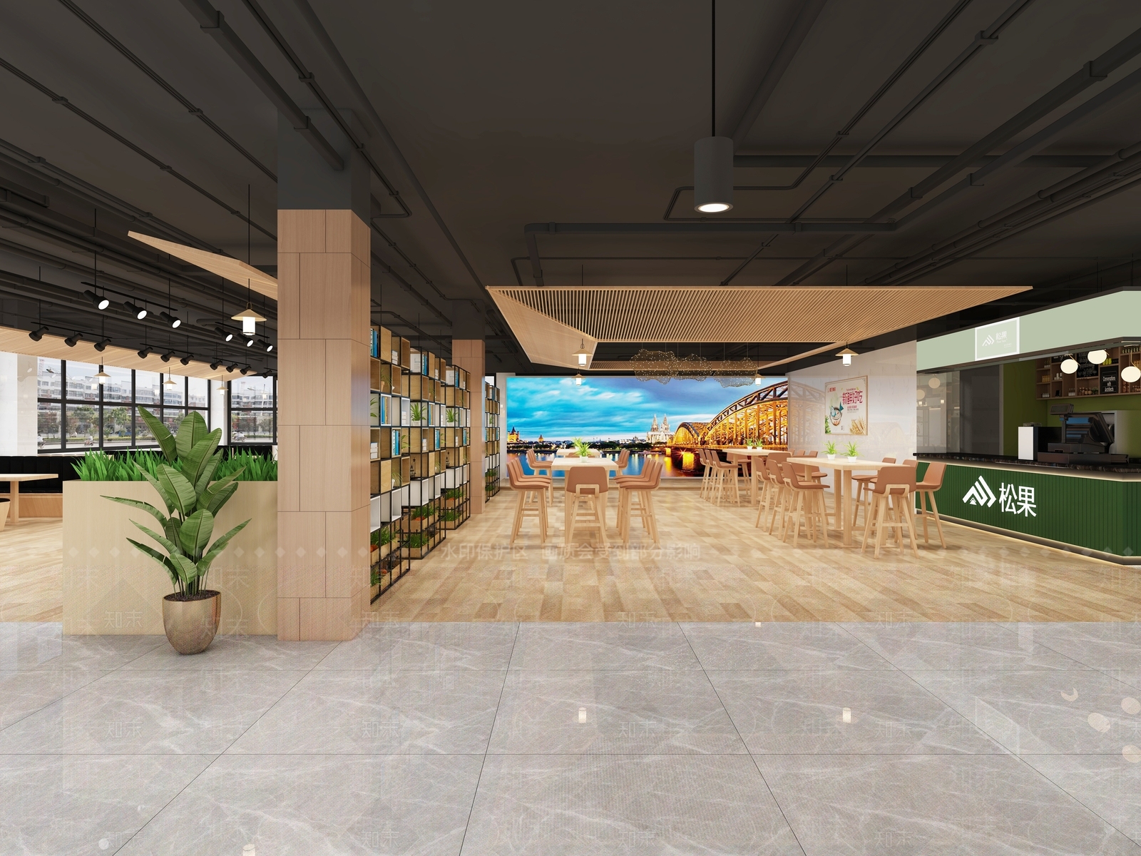 现代食堂3D模型下载【ID:1106606832】