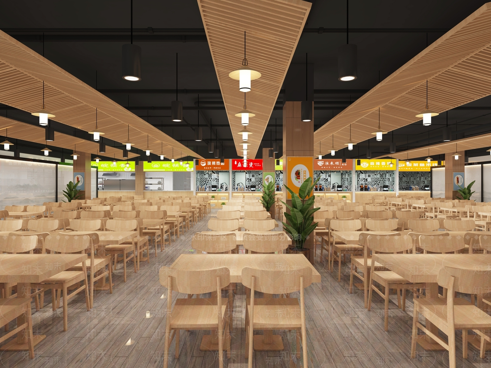 现代食堂3D模型下载【ID:1106606832】