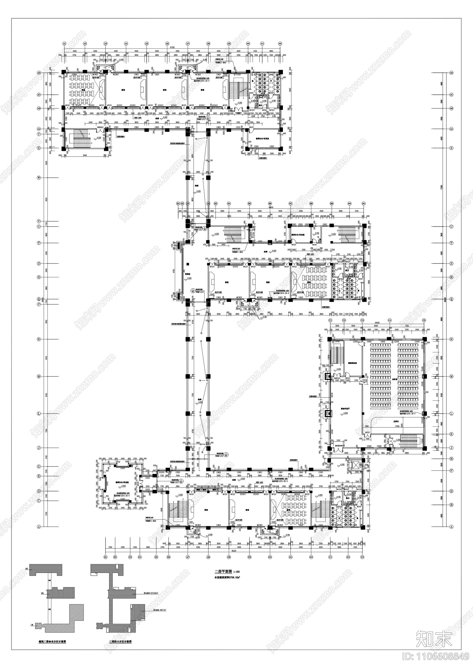 小学建筑cad施工图下载【ID:1106608849】