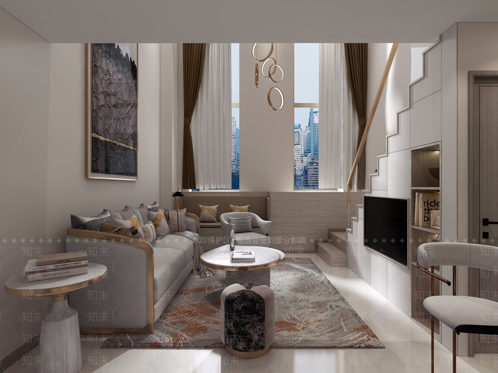 现代单身公寓3D模型下载【ID:1106610648】
