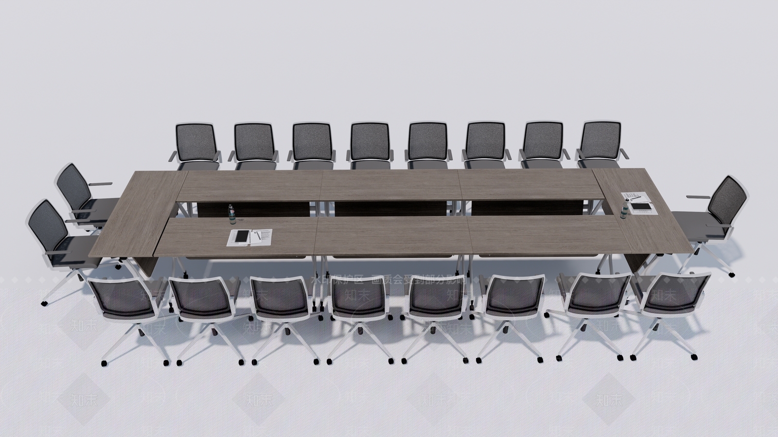 现代办公会议桌椅SU模型下载【ID:1106623021】