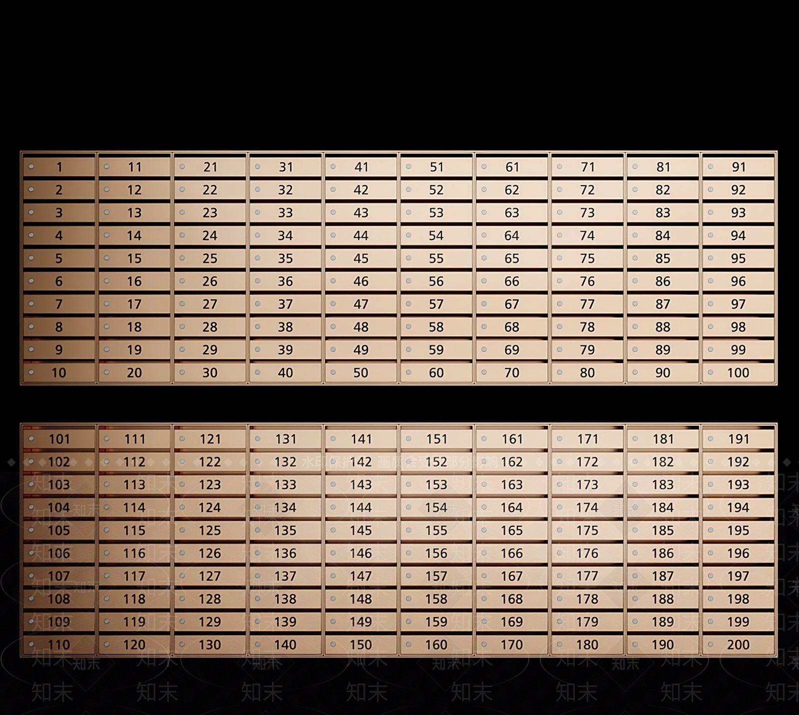 现代楼盘信箱3D模型下载【ID:1106626018】