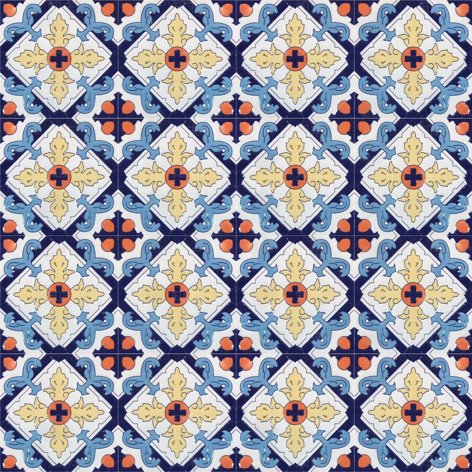 复古小花砖贴图下载【ID:1106627155】