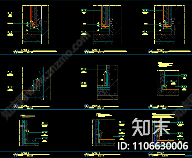 踢脚线大样施工图下载【ID:1106630006】