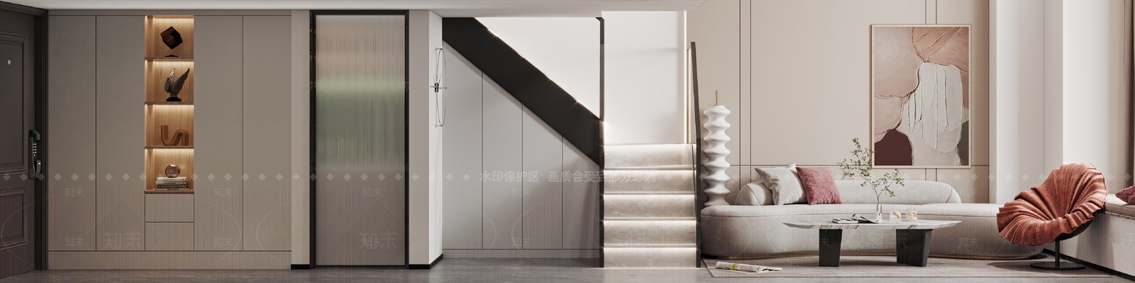 现代单身公寓3D模型下载【ID:1106638135】
