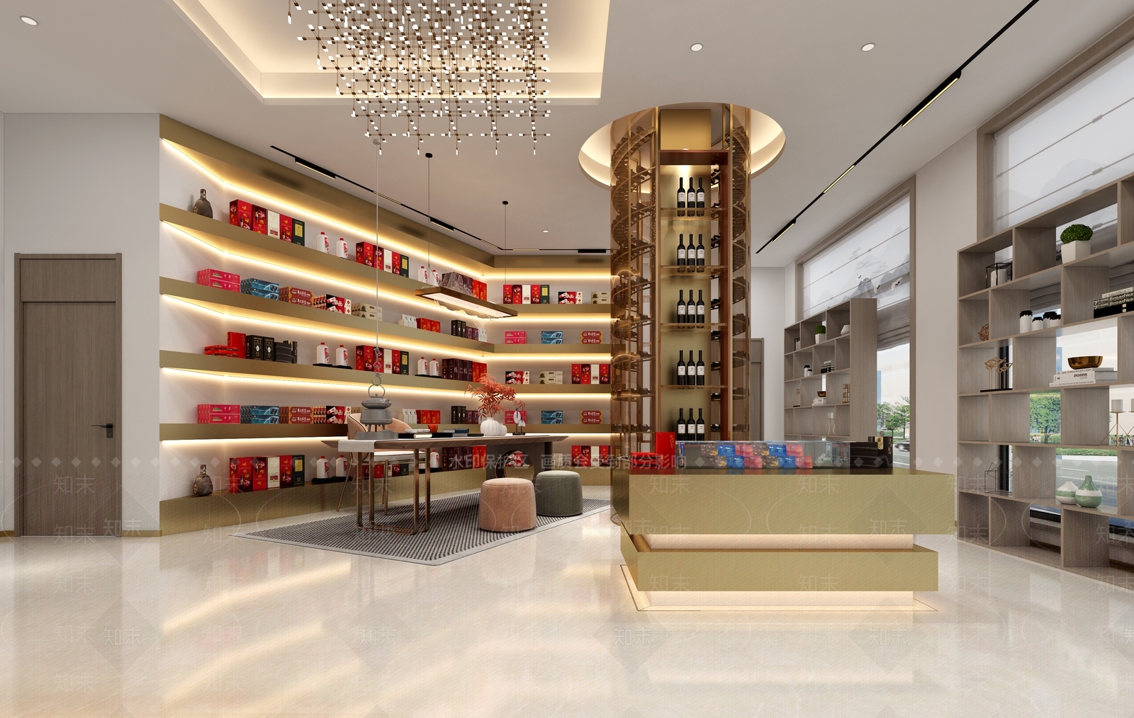 现代烟酒店3D模型下载【ID:1106654107】