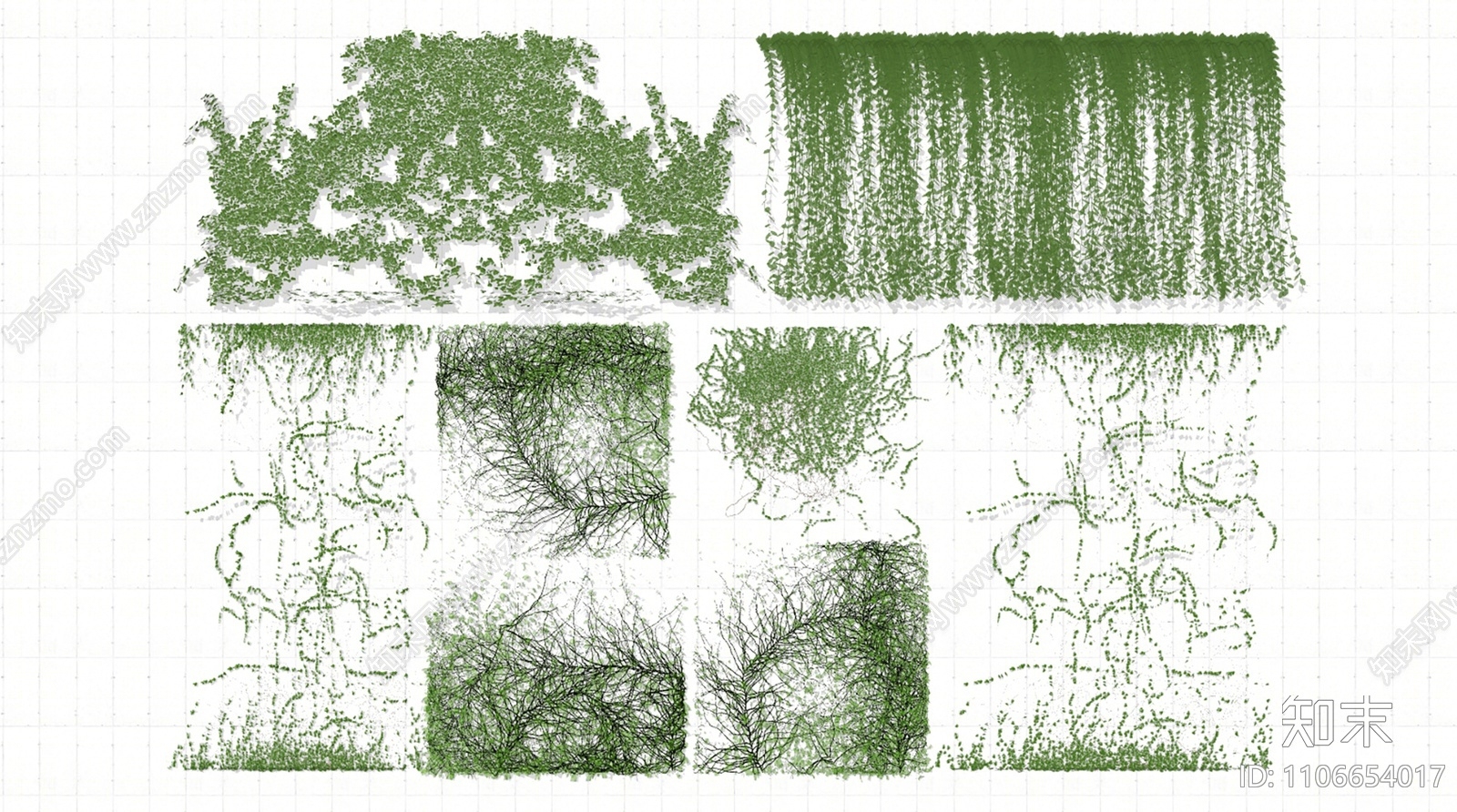 现代藤本植物SU模型下载【ID:1106654017】