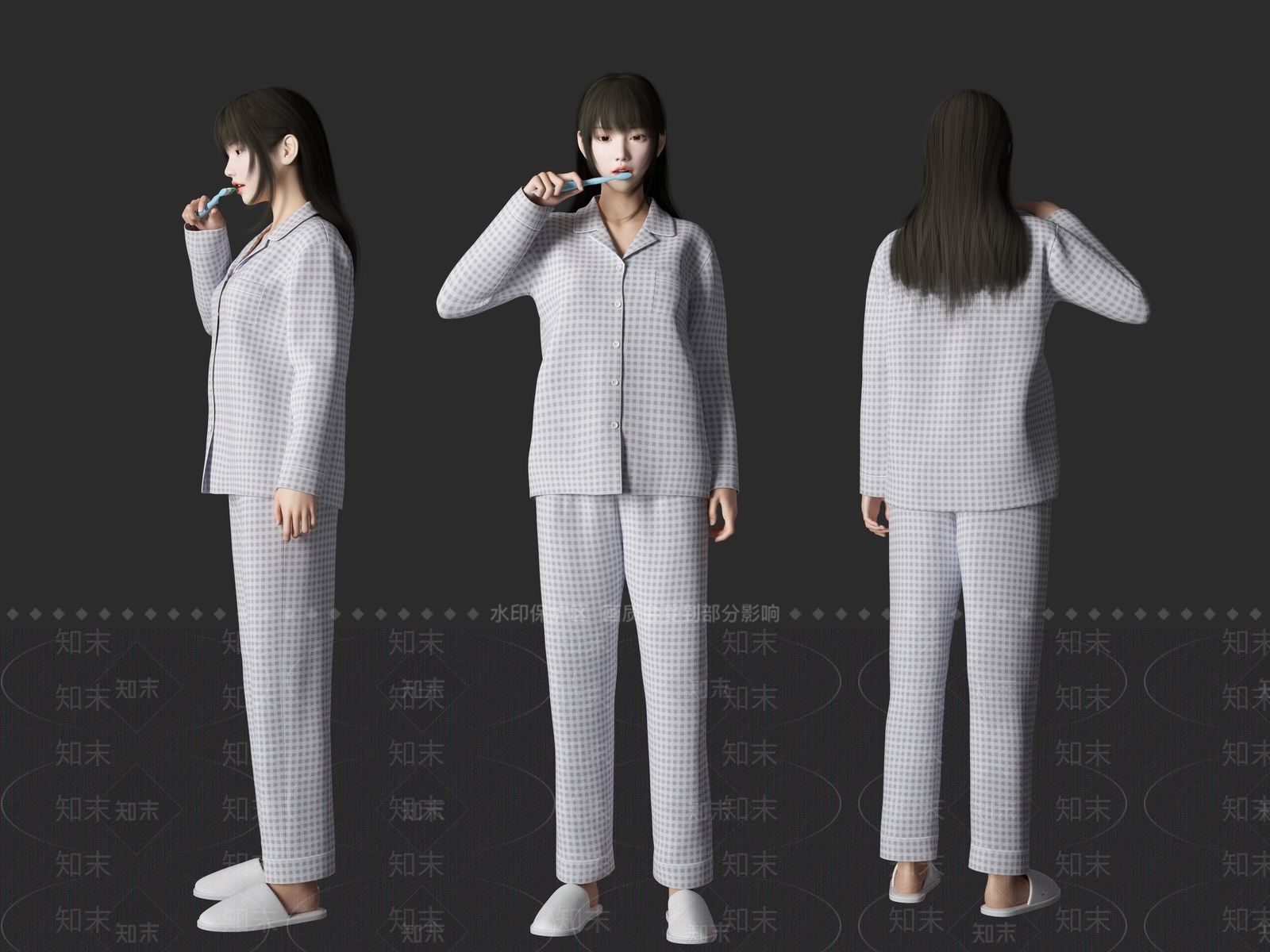 现代女人SU模型下载【ID:1106661090】