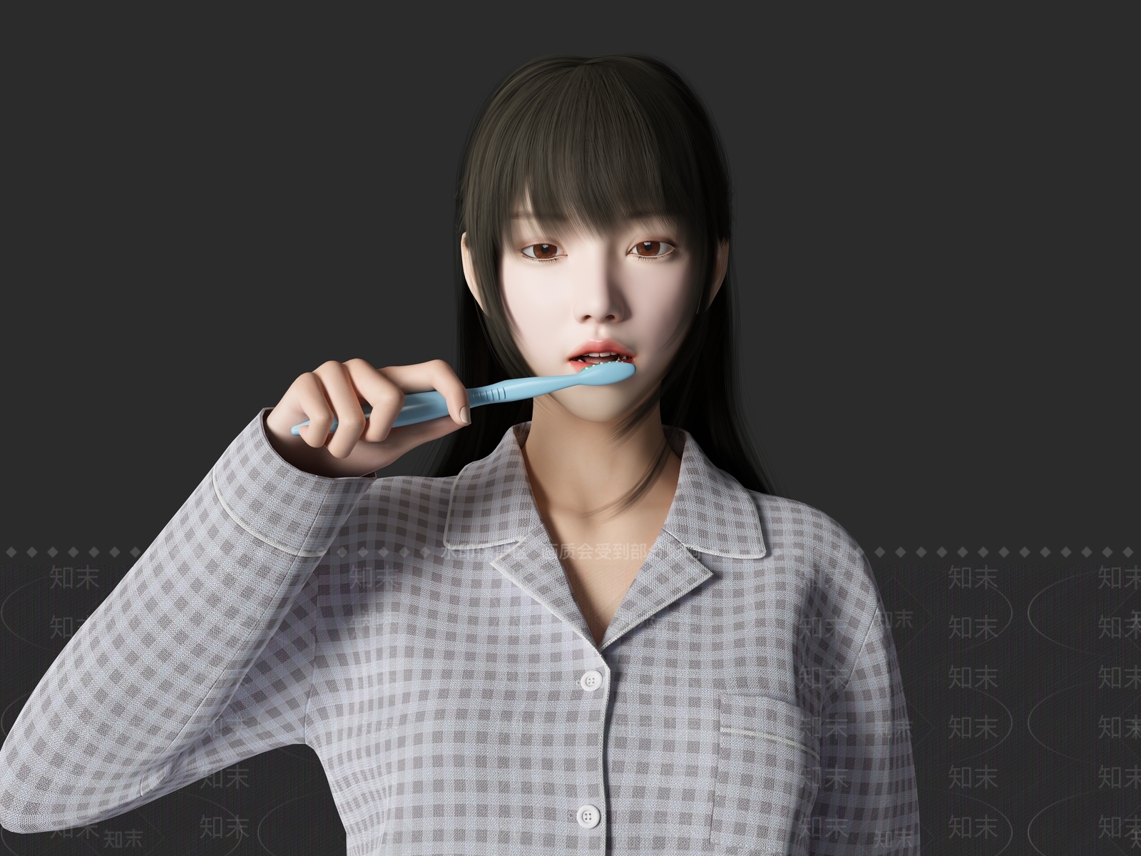 现代女人SU模型下载【ID:1106661090】
