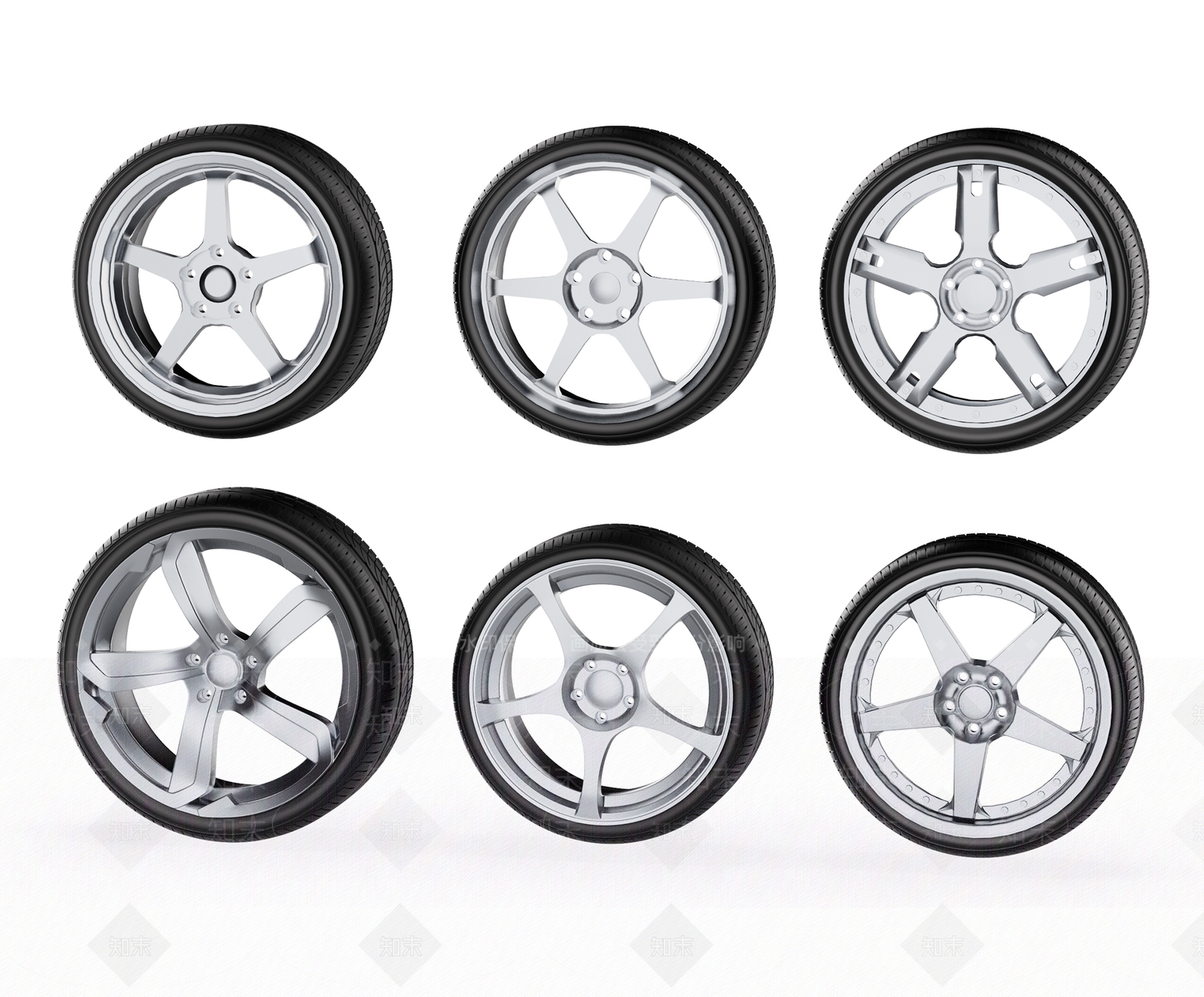 现代汽车轮胎3D模型下载【ID:1106662760】