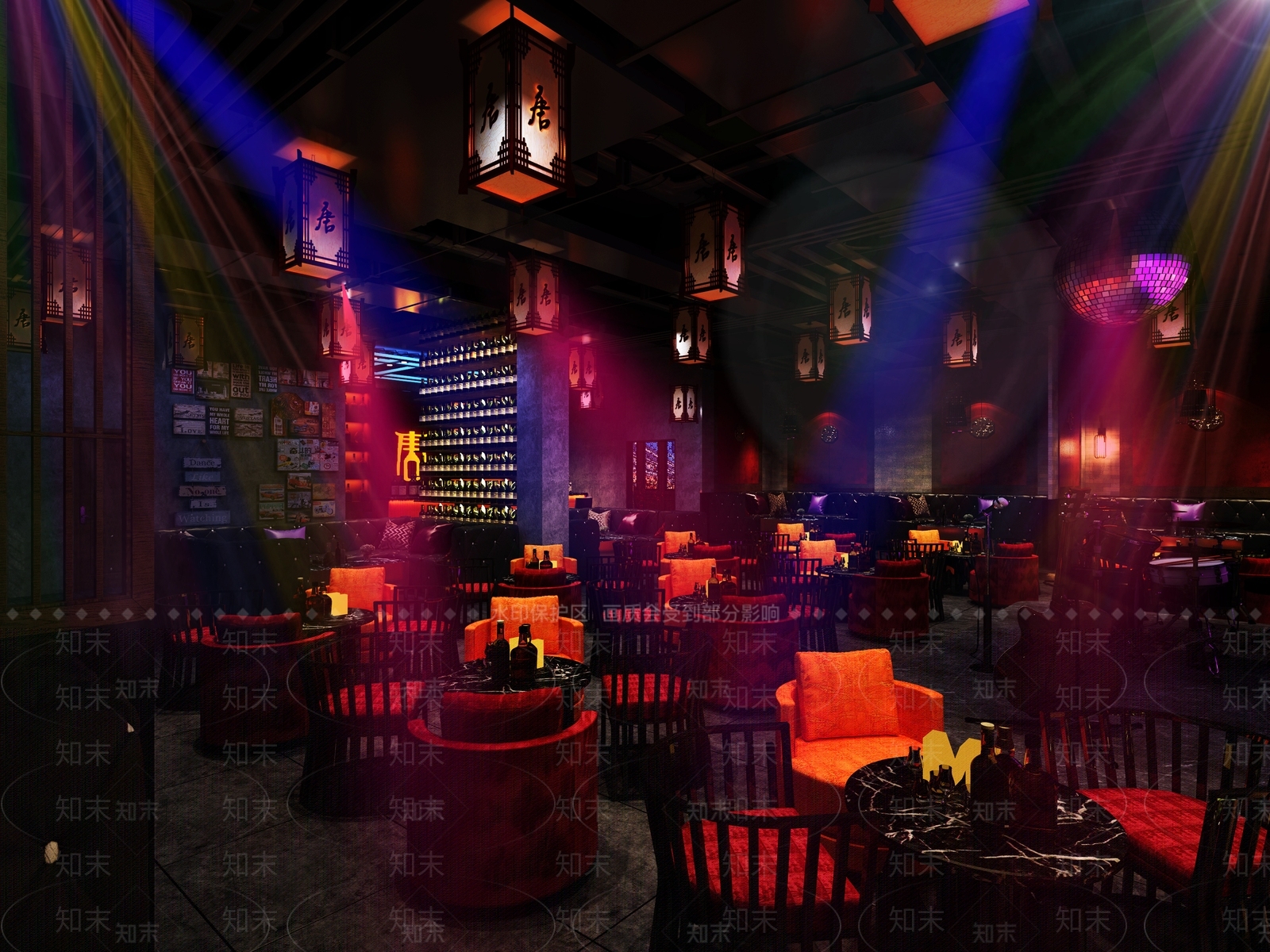 新中式酒吧3D模型下载【ID:1106667029】