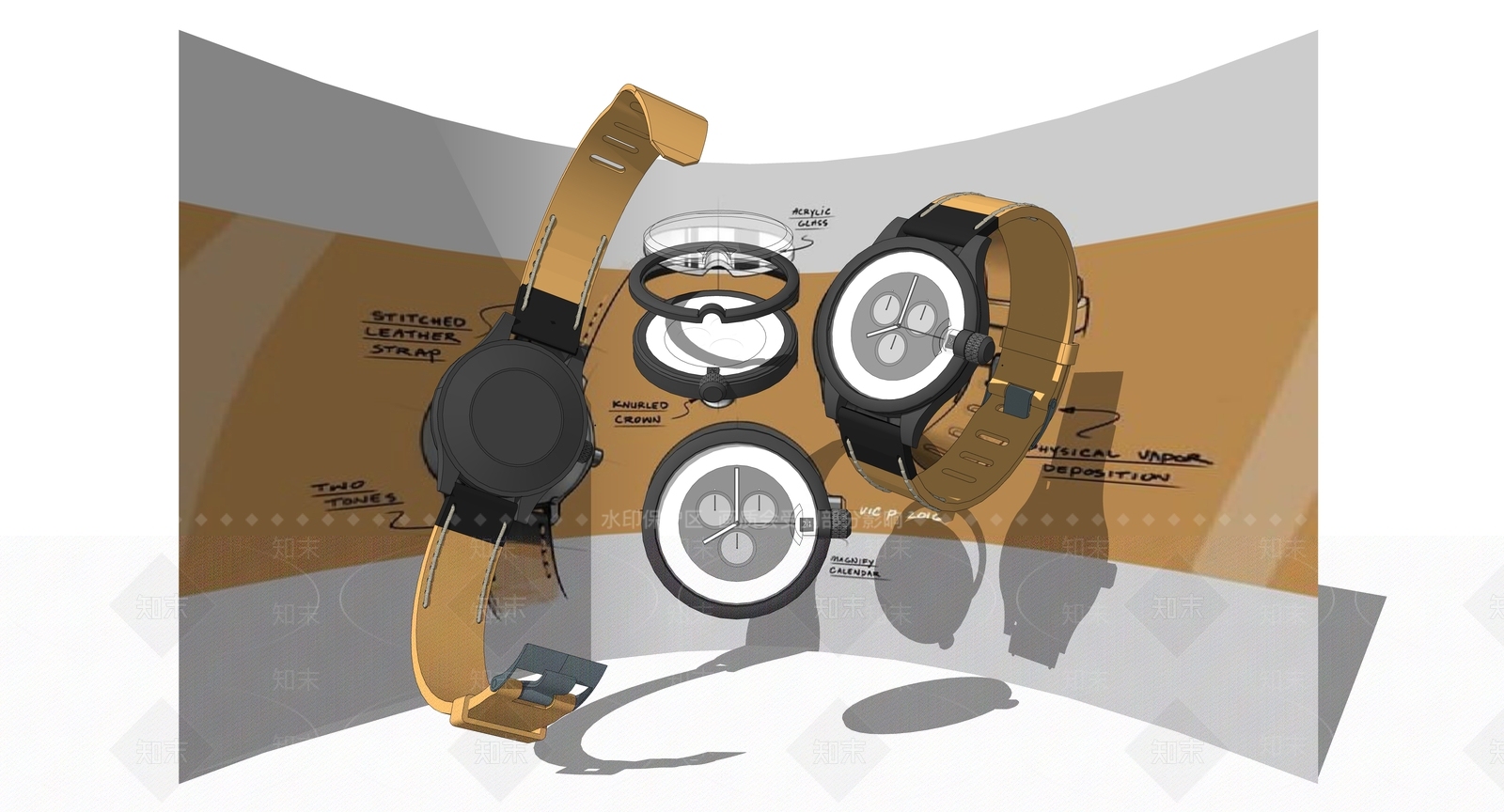现代手表SU模型下载【ID:1106668275】
