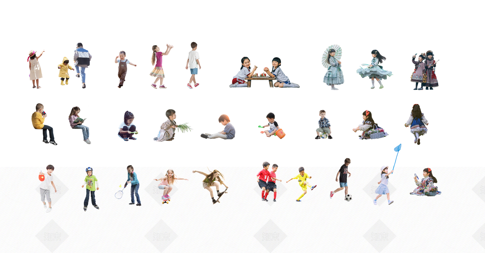 现代运动玩耍小孩SU模型下载【ID:1106678208】