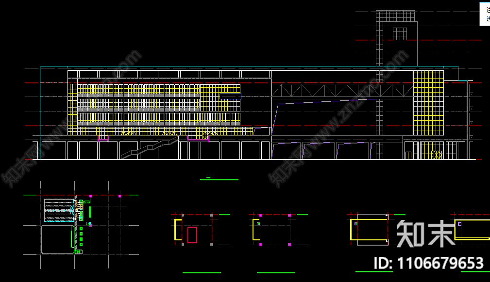 中学建筑cad施工图下载【ID:1106679653】