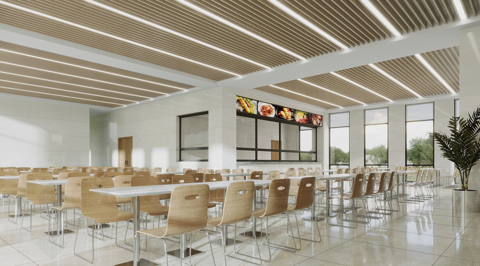 现代食堂3D模型下载【ID:1106685334】